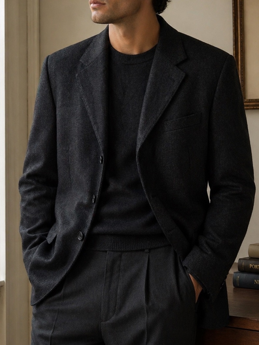 Paul Dione Luxe Wool Blazer – Made in Canada – 48 Long – Quiet Luxury